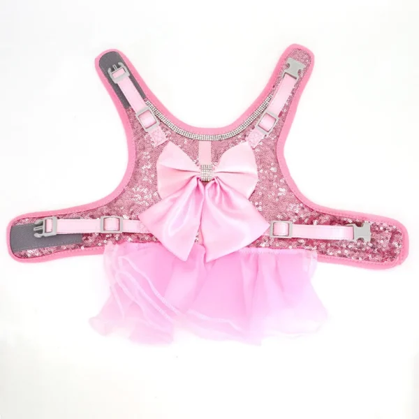 Fancy Dog Harness Dress with Leash Set Summer Puppy Girl Skirt Cat Apparel XS-L - Image 9